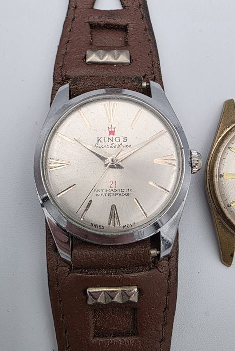 2 zegarki męskie Kings i Mortima nakręcane mechaniczne