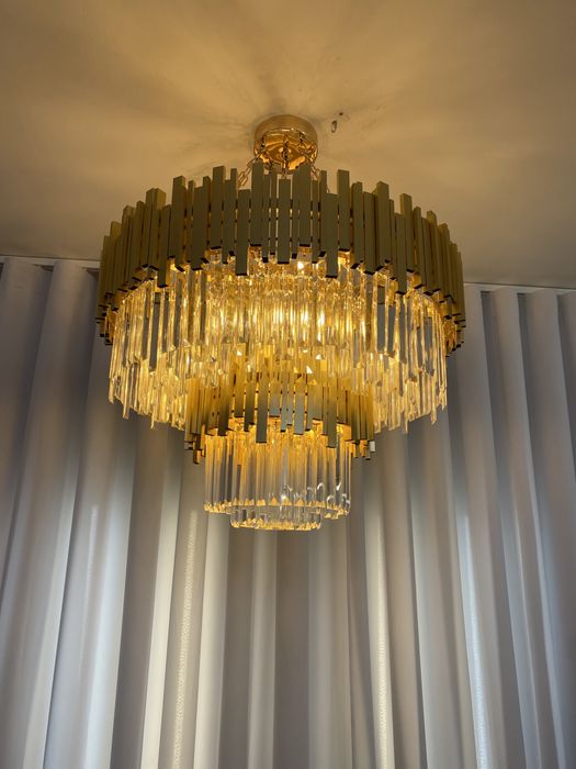 Lustre grande de cristal diâmetro 90cm