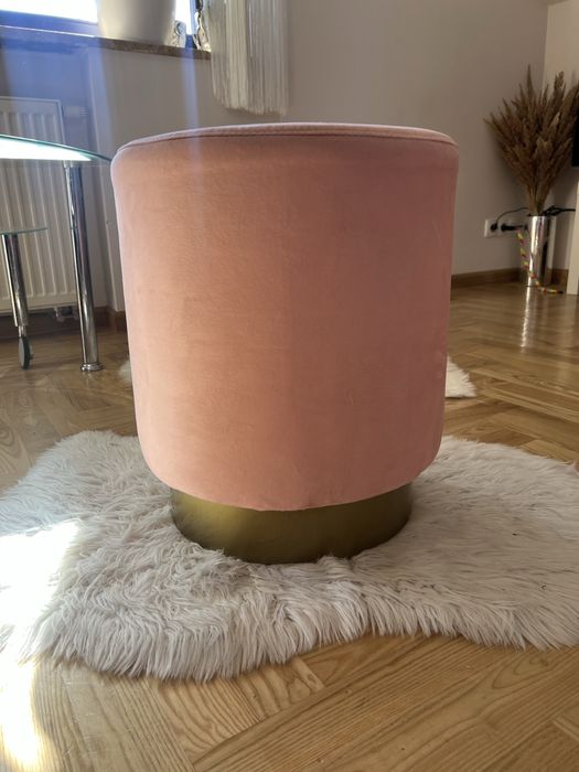 Pufa welurowa zamszowa siedzisko krzeselko stolik kawowy  home&you