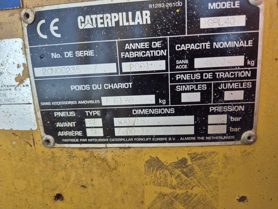 Wózek widłowy  Caterpillar GPL 40 . Brutto. Manitou. Ładowarka,