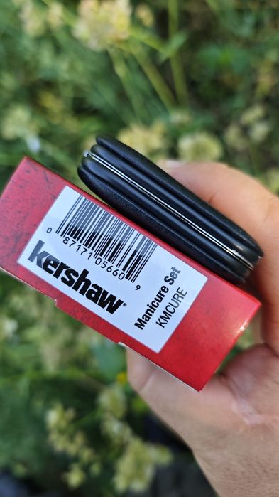 Манікюрний набір для чоловіків Kershaw Manicure Set (KMCURE) для нігтів і бороди: кусачки для нігтів, двостороння пилка , пінцет , ножиці, футляр.