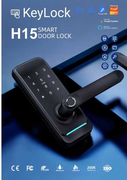 Klamka zamek na kod karta aplikacja TTLock zamek elektroniczny WiFi