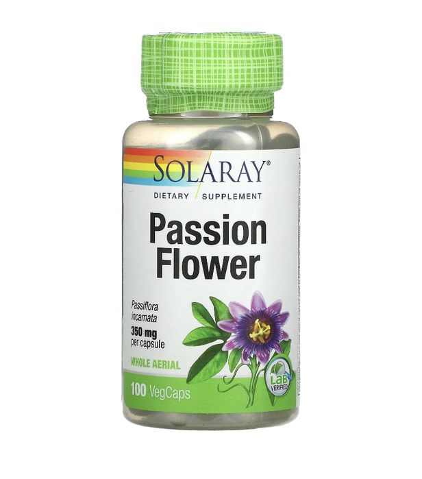 Solaray, Пассифлора, Страстоцвет в капсулах, для успокоения