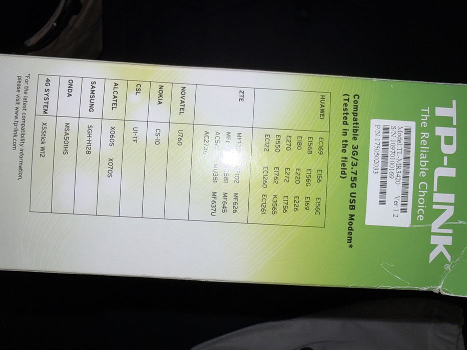 Modem TPLINK. TL MR3420