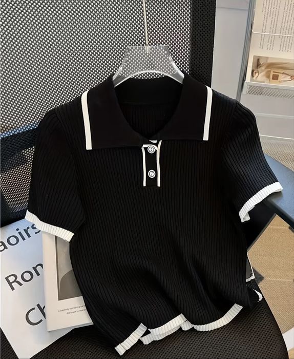 Кофтинка поло в рубчик