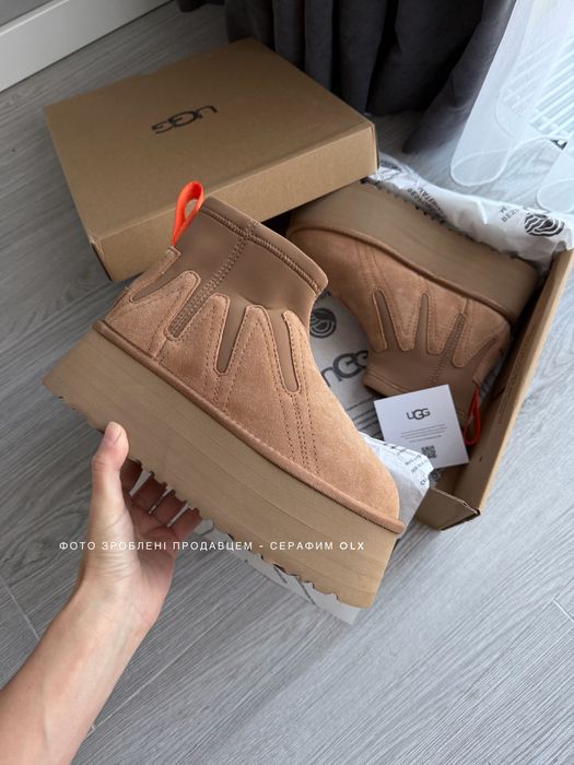 Оригинальные UGG Ultra Mini Dipper Platform Sunwave beige ORIGINAL