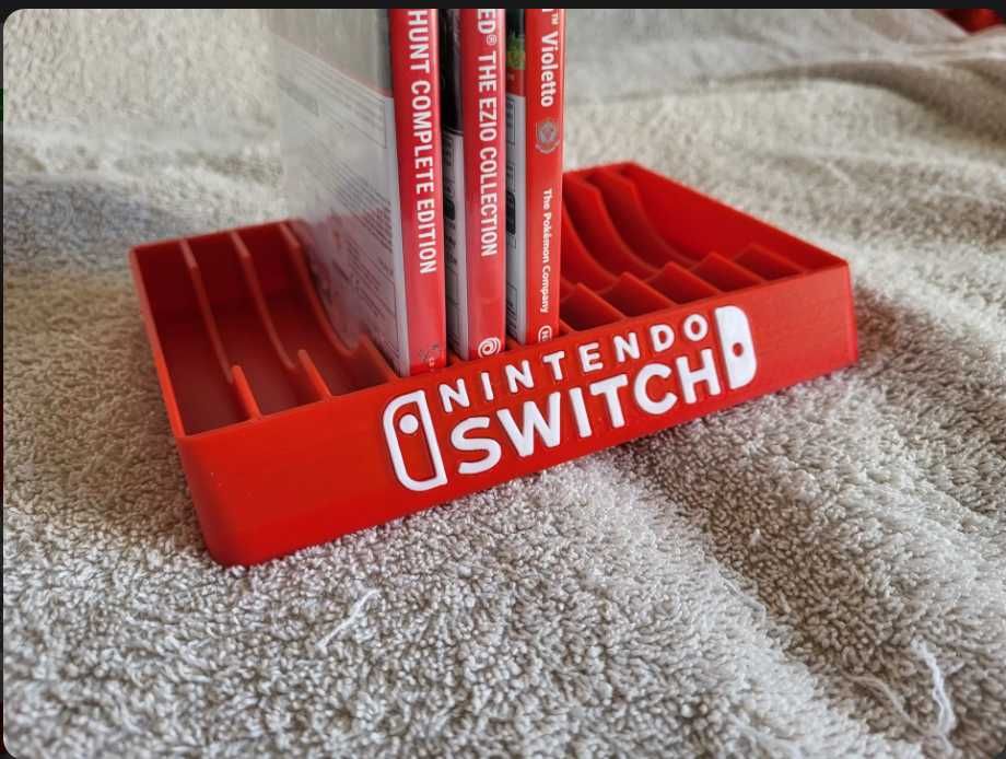 Organizador de Jogos Nintendo Switch - Vermelho - Suporte para Cartuchos e Estojos