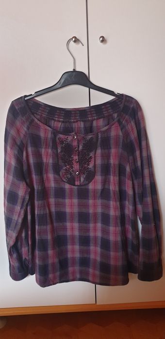 Bluzeczka fioletowo-różowa h&m