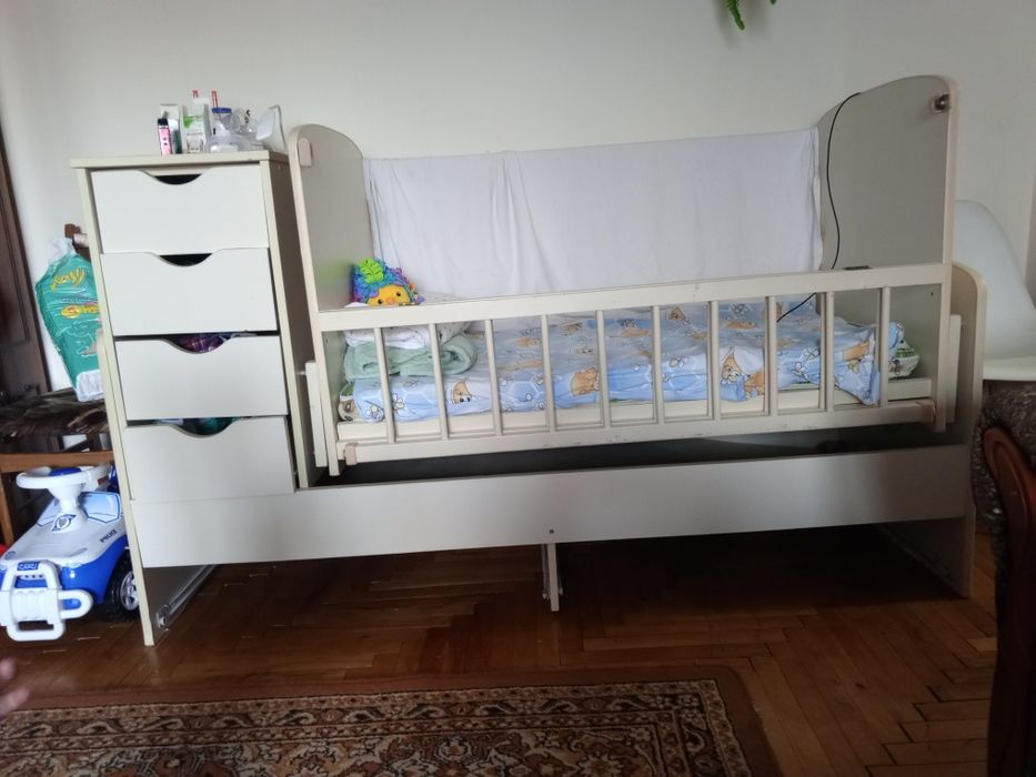 ліжко дитяче маятник з тумбою
