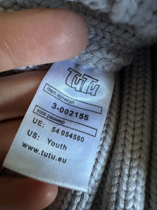 Шапка с декором  стразы подростковая youth