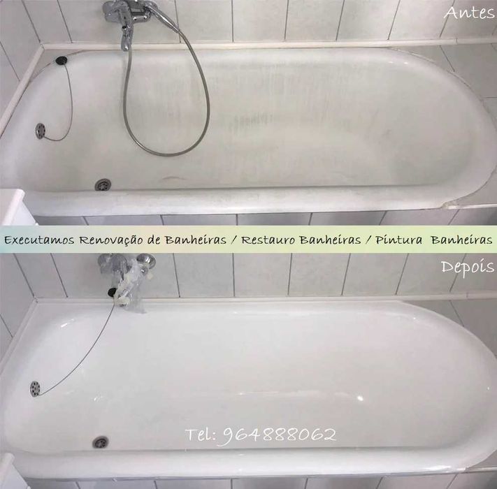 Faço renovação-pintura de banheira ou Substituição Banheira por Duche