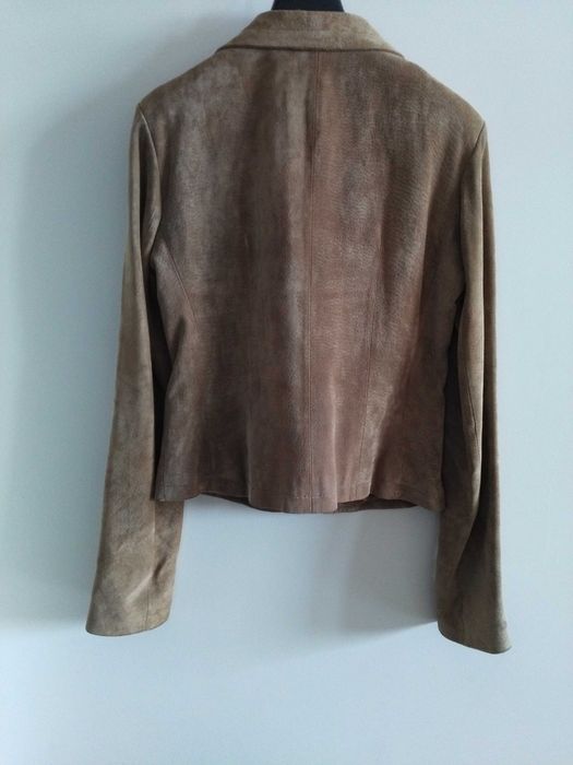 Kurtka/żakiet/marynarka skóra-zamsz (jasny brąz/beż) OCHNIK M/38