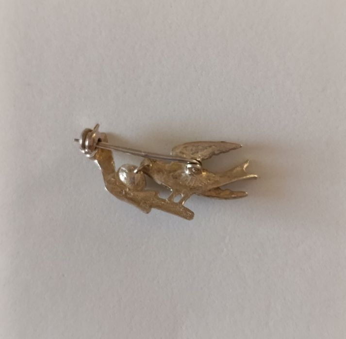 Alfinete vintage em prata