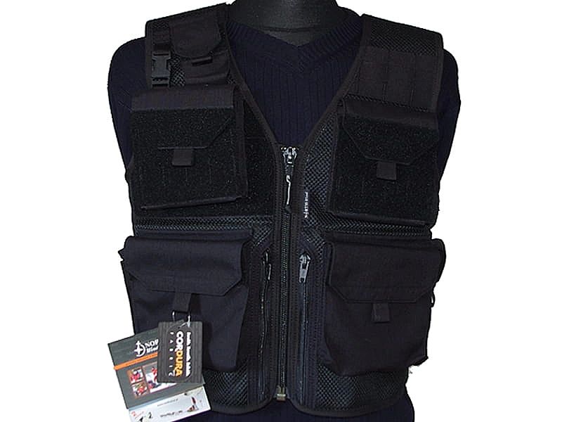 Modułowa Kamizelka Taktyczna Ratownika czarna z kompletem emblematów