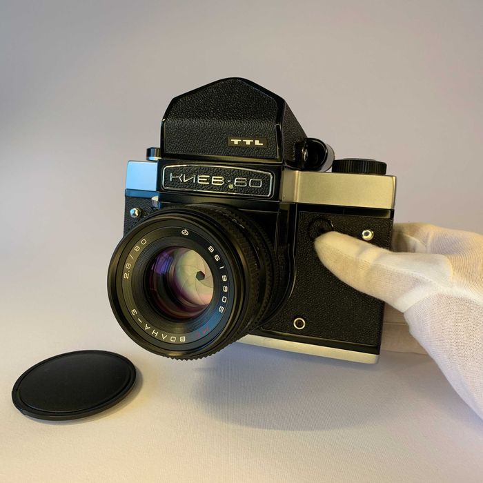 Câmara Kiev 60 TTL – conjunto completo com caixa original (1988)64750949296257120