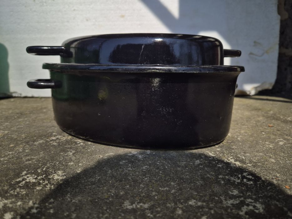 Gęsiarka - brytfanna emaliowana PRL