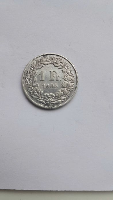1 франк 1905 год Швейцарія