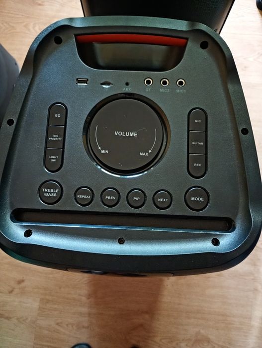Блютуз караоке акустика Temeisheng-08А(SD,USB,FM) пультДУ, 2микрофона