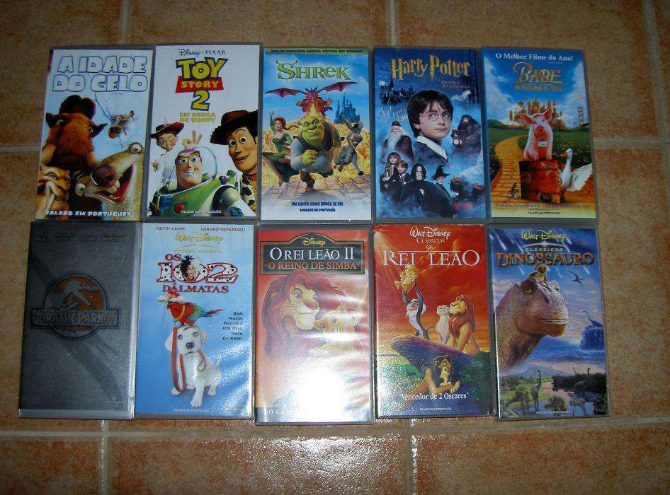 Filmes infantis, em VHS, falados em Português