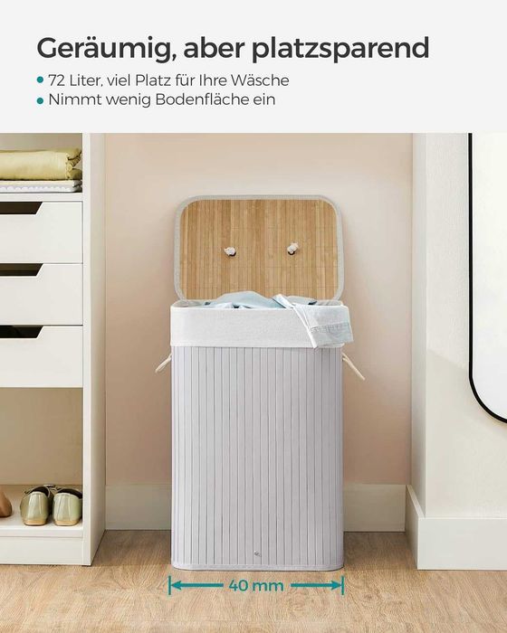 Nowy kosz na pranie / organizer / pojemnik / 72L / SOMGMICS !6355!