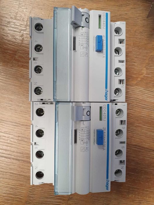Wyłącznik różnicowoprądowy RCD 40A 30mA i 25A 30mA typ AC – Hager