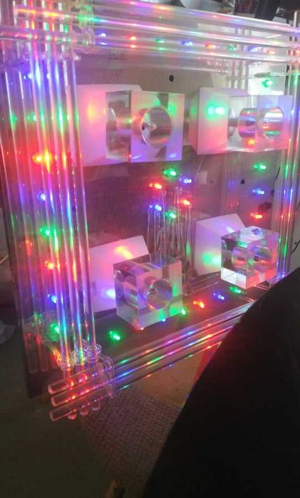 Lampa plafon lustro LED glamour zmienia kolor