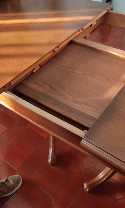 Conjunto de mesa jantar + 6 cadeiras + Móvel + mesa centro