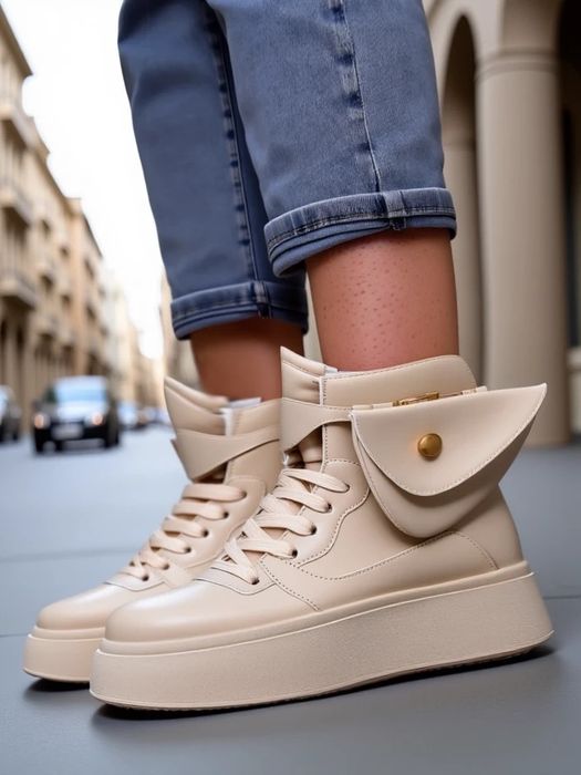 4 KOLORY 36 37 38 Sneakersy 39 40 41 za kostkę na platformie kieszonka