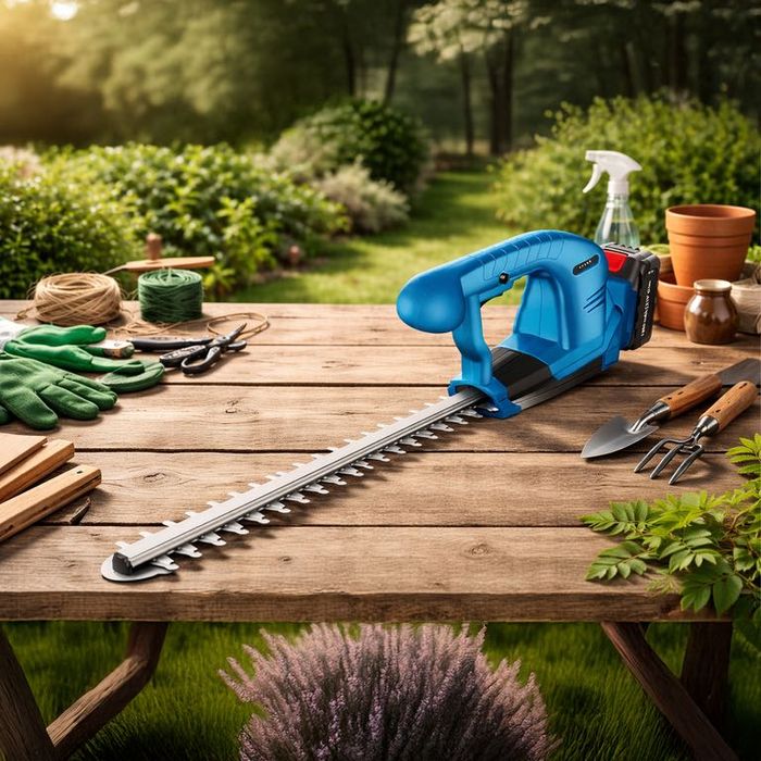 Nożyce Do Żywopłotu Akumulatorowe Do Krzewów 21V 2x Aku Mocne Ogrodowe