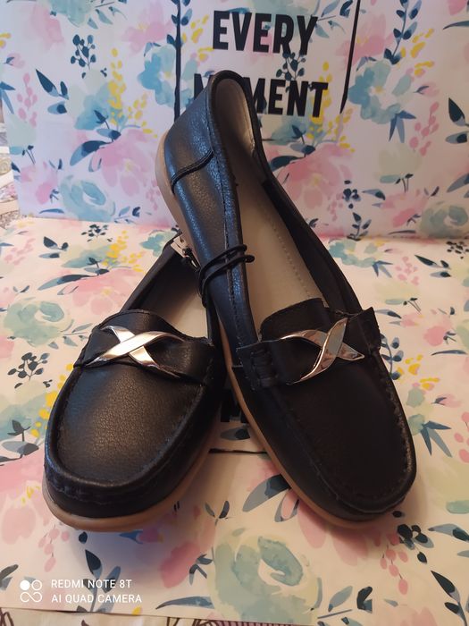 Skórzane buty damskie ze skóry naturalnej