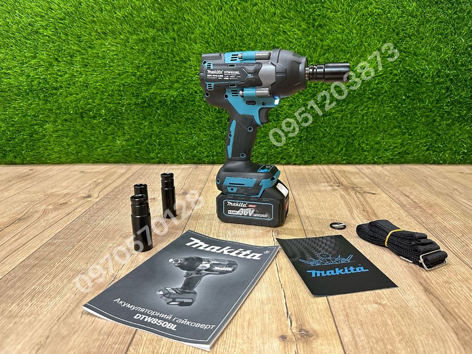Makita 3в1 Набор Болгарка DGA504 Шуруповерт DHP485 Гайковерт DTW850BL