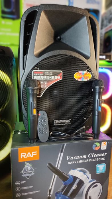 Караоке акустика Temeisheng-18, Bluetooth,SD,USB,FM,ПультДУ,2штмикро