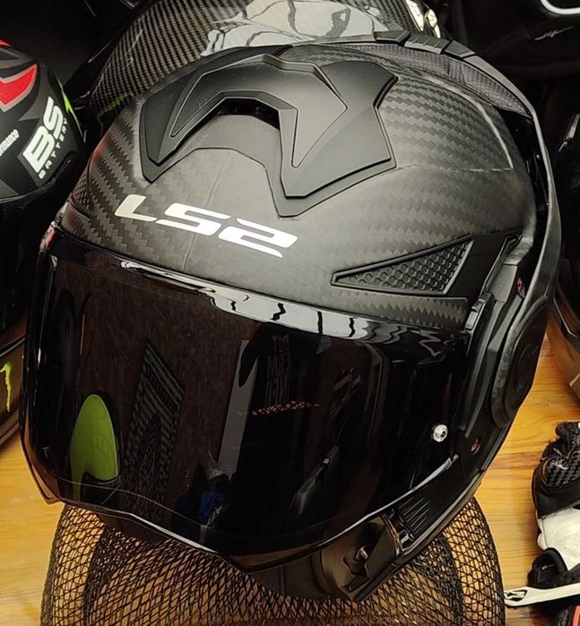 Capacete NOVO Modular LS2 Advant X Carbon Mat (37% DESCONTO)Tamanho XS