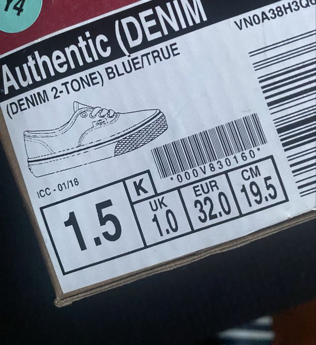 Sapatilhas Vans criança novas