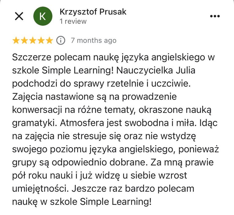 Przełam barierę językową - profesjonalny angielski 1:1 dla dorosłych
