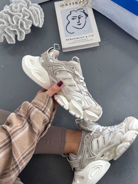 Кроссовки Женские Adidas Vento XLG Runner Deluxe Beige White / Кросівки Жіночі Венто