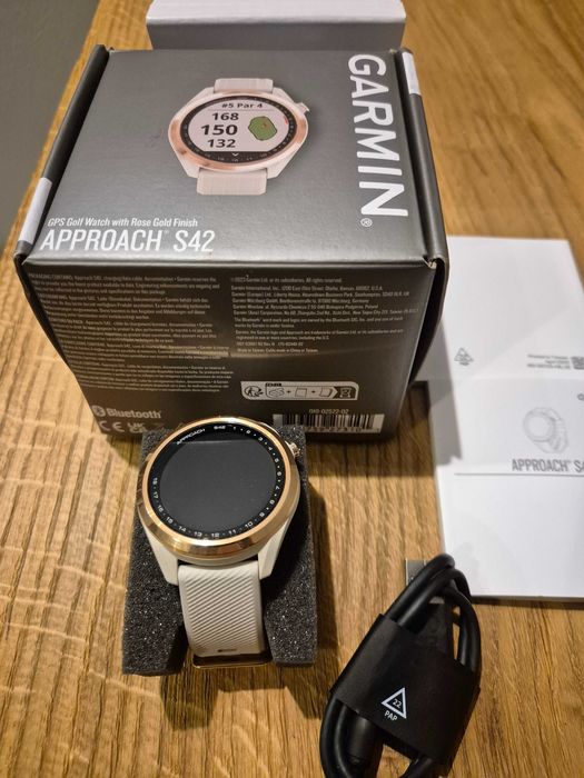 Zegarek Garmin Approach S42 GPS różowo złoty, Nowy na