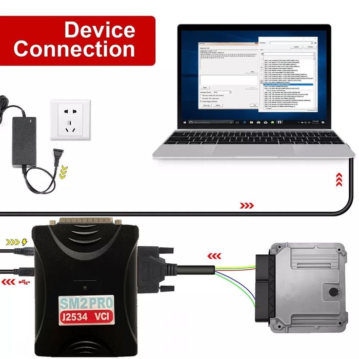 SM2 Pro J2534 VCI HW Versão 2.21.21 OBD2 ECU Programador Ler escrever