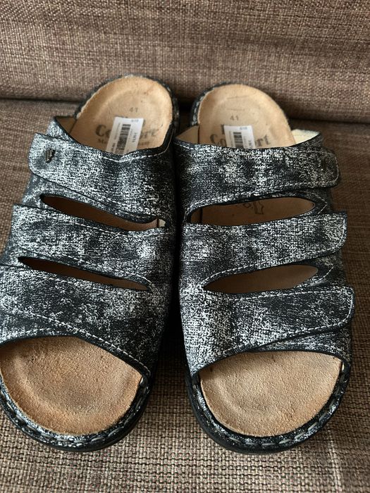 Finn Comfort шкіряні шльопанці тапочки 41 р