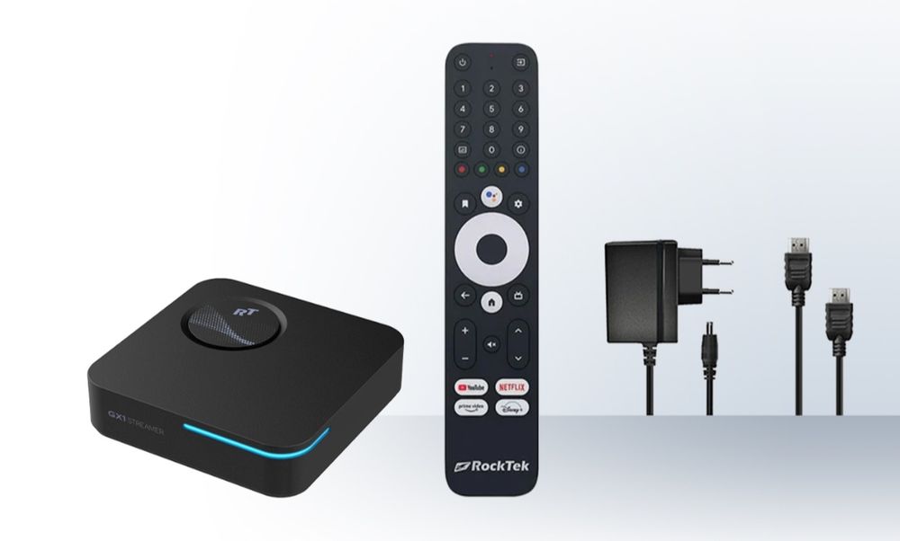 СМАРТ ТВ приставка RockTek GX1 4G/32G Google TV 12 (сертифицированный) (NX817545254)