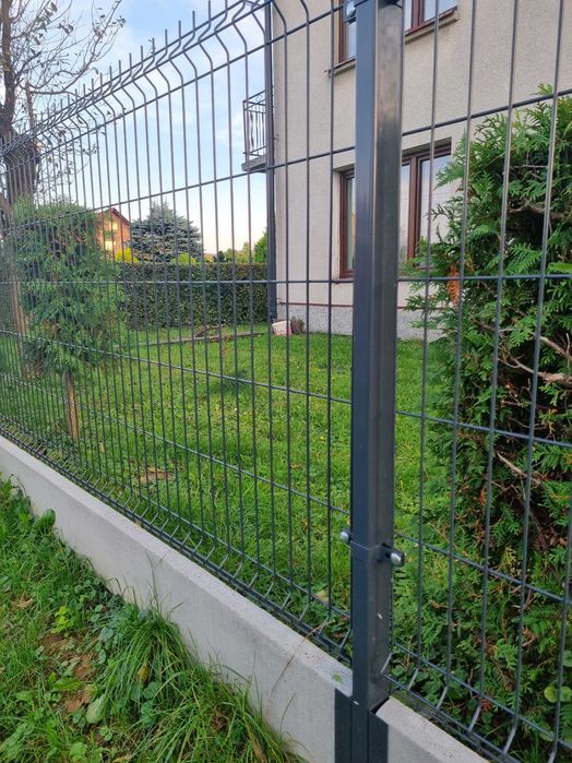 Najtaniej Ogrodzenie Panelowe ZESTAWY panel 3D słupek obejmy KOMPLET