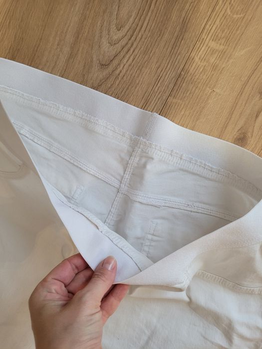Spodnie białe rybaczki ciążowe  M/L
