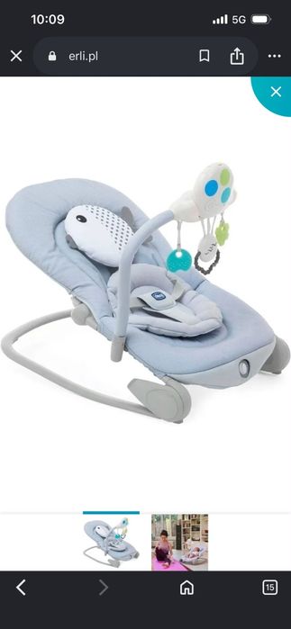 Chicco balloon elektroniczny leżaczek z wibracjami 0M+