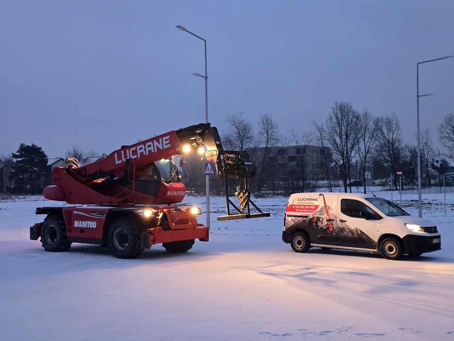 Usługi ładowarką teleskopową Manitou. Ładowarka teleskopowa + operator ! LUCRANE !