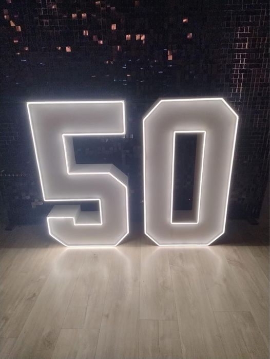 Cyfra 18 Neon Led dekoracja 30 40 50