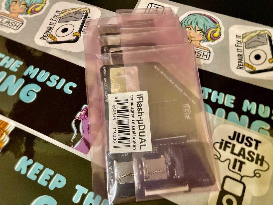 Адаптер MicroSD iFlash uDUAL 2025 для iPod Classic 3/4/5/5.5/6/7/7.5