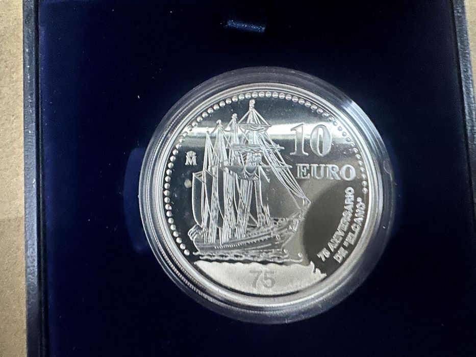 2 moedas 10 Euro Espanha Prata Proof