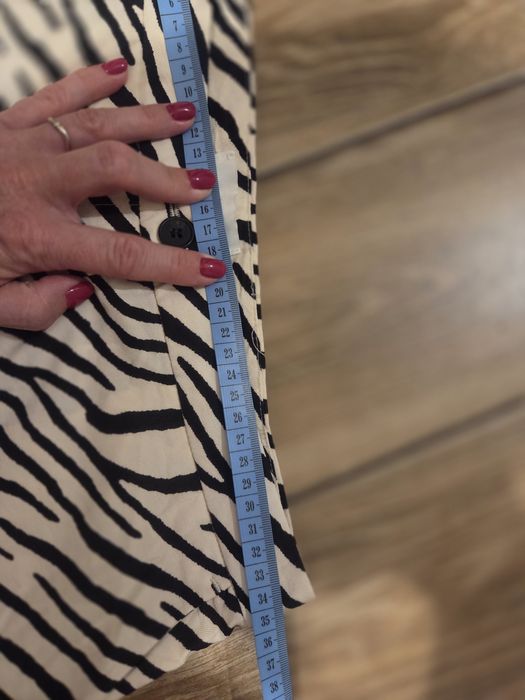 Spodnie H&M 36 zebra paski lato wakacje S