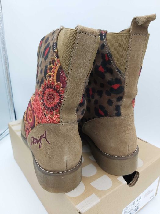 Nowe botki DESIGUAL pantrrka haft brązowe 37 c181