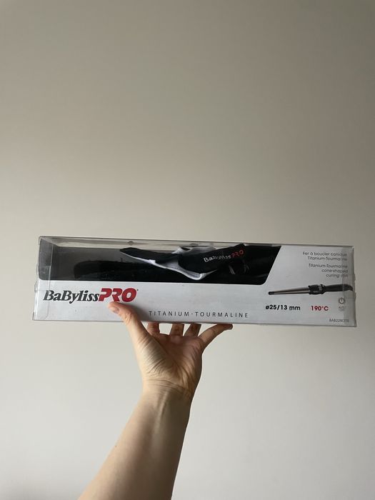 Конусна плойка babyliss pro titanum для завивки волосся 25-13 мм